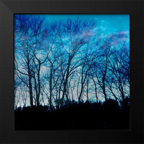 Blue Mountain 1 Black Modern Wood Framed Art Print by Lewis, Sheldon