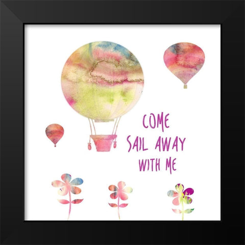 Sail Away Black Modern Wood Framed Art Print by Lewis, Sheldon