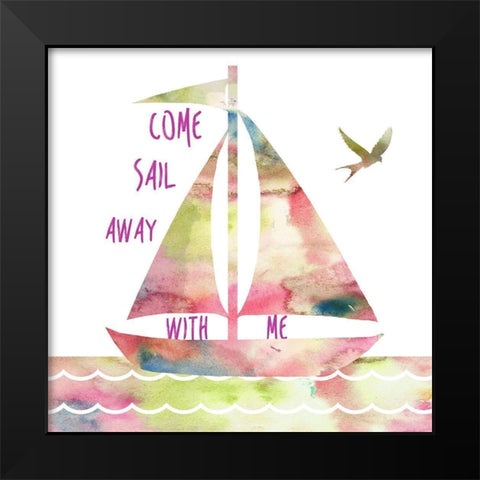 Sail Away Black Modern Wood Framed Art Print by Lewis, Sheldon