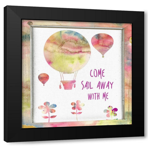 Sail Away With Me Black Modern Wood Framed Art Print by Lewis, Sheldon