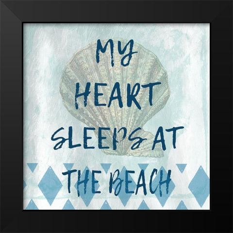 At The Beach Black Modern Wood Framed Art Print by Lewis, Sheldon