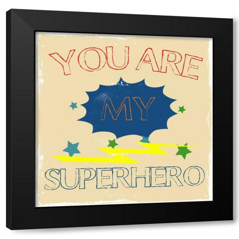 My Hero Black Modern Wood Framed Art Print by Lewis, Sheldon