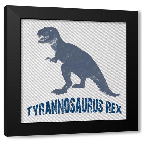 Tyrannosaurus Rex Black Modern Wood Framed Art Print by Lewis, Sheldon