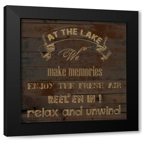 At The Lake Black Modern Wood Framed Art Print by Lewis, Sheldon