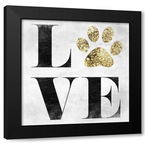 Love My Pet Black Modern Wood Framed Art Print with Double Matting by Lewis, Sheldon
