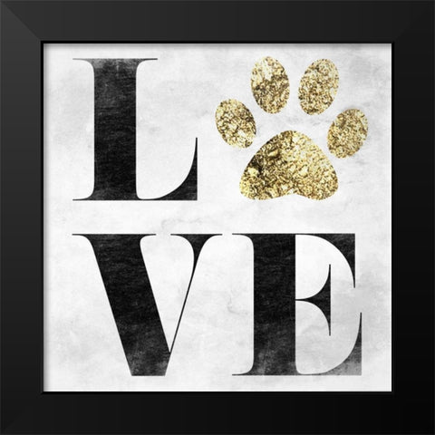 Love My Pet Black Modern Wood Framed Art Print by Lewis, Sheldon