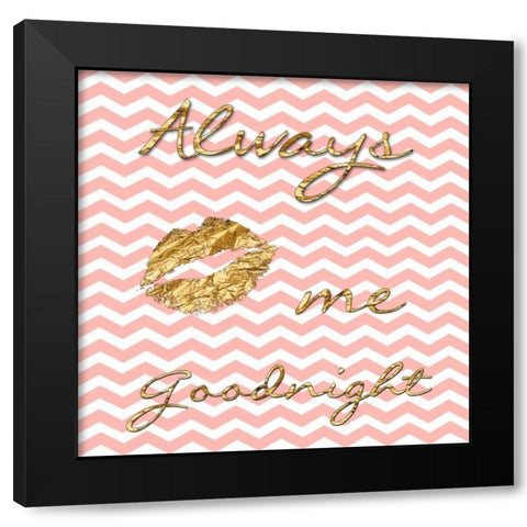 That Magical Kiss Black Modern Wood Framed Art Print by Lewis, Sheldon