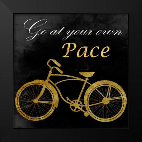 Gold Romance Black Modern Wood Framed Art Print by Lewis, Sheldon