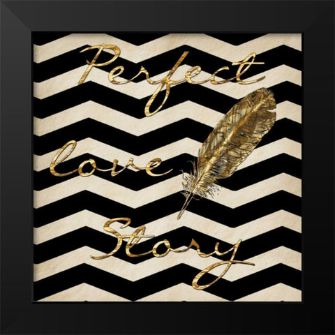 Perfect Love Story Black Modern Wood Framed Art Print by Lewis, Sheldon