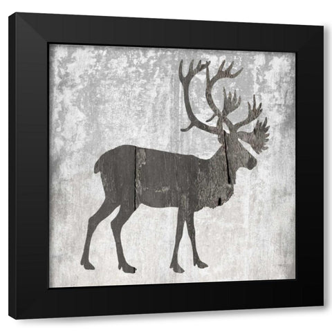 Hunting Time Gray Black Modern Wood Framed Art Print with Double Matting by Lewis, Sheldon