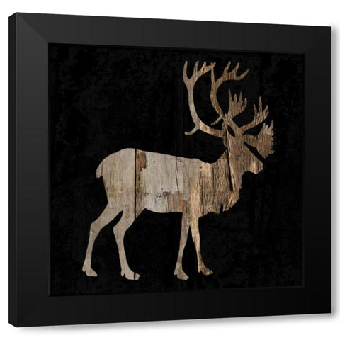 Huting Time Silhouette Black Modern Wood Framed Art Print by Lewis, Sheldon
