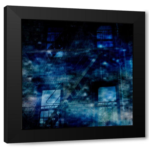 Nostrand Avenue Blues Black Modern Wood Framed Art Print with Double Matting by Lewis, Sheldon