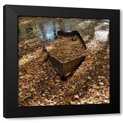 Little Stream Black Modern Wood Framed Art Print with Double Matting by Lewis, Sheldon