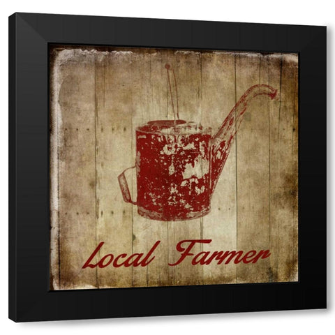 Local Farmer Black Modern Wood Framed Art Print with Double Matting by Lewis, Sheldon