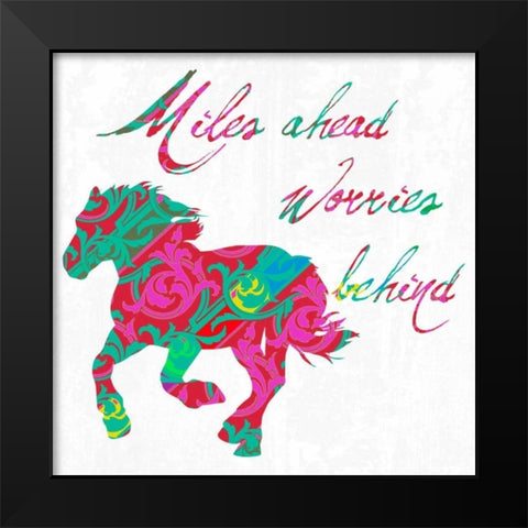 Boho Miles Black Modern Wood Framed Art Print by Lewis, Sheldon