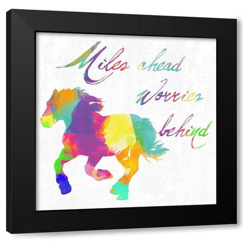 Boho Miles Black Modern Wood Framed Art Print by Lewis, Sheldon