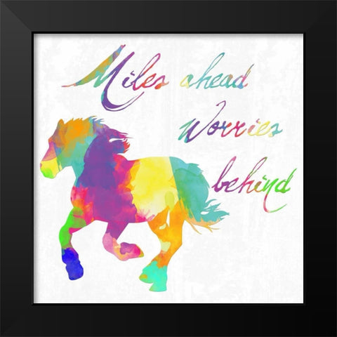 Boho Miles Black Modern Wood Framed Art Print by Lewis, Sheldon
