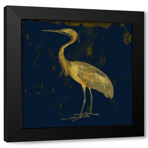 Indigo Elegance Black Modern Wood Framed Art Print by Lewis, Sheldon
