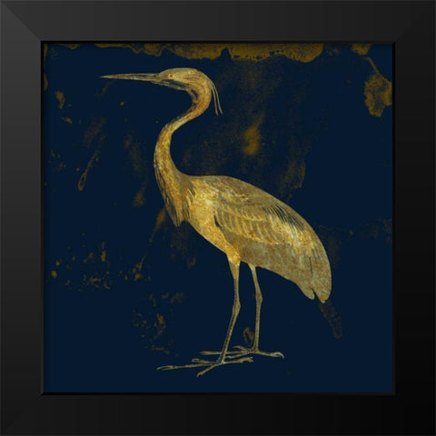 Indigo Elegance Black Modern Wood Framed Art Print by Lewis, Sheldon