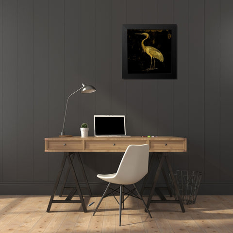 Golden Elegance Black Modern Wood Framed Art Print by Lewis, Sheldon