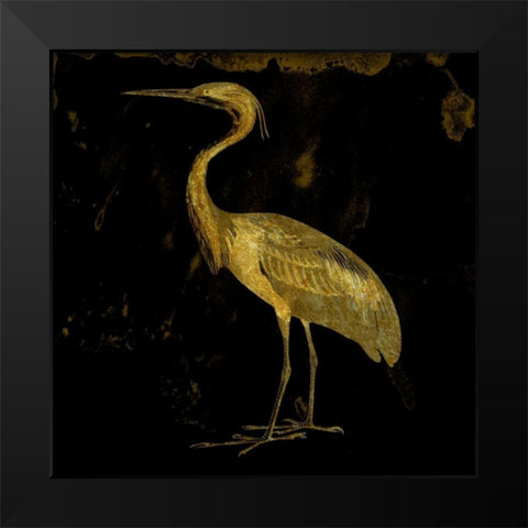 Golden Elegance Black Modern Wood Framed Art Print by Lewis, Sheldon
