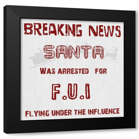 Santas FUI Black Modern Wood Framed Art Print with Double Matting by Lewis, Sheldon