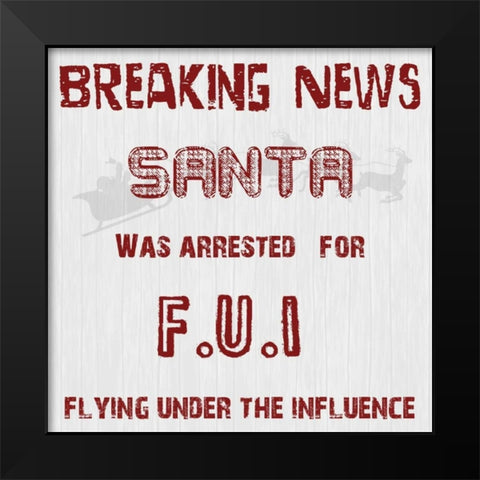 Santas FUI Black Modern Wood Framed Art Print by Lewis, Sheldon