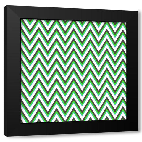Chevron 1 Black Modern Wood Framed Art Print by Lewis, Sheldon
