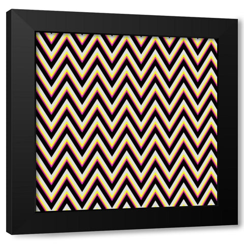 Chevron 4 Black Modern Wood Framed Art Print by Lewis, Sheldon