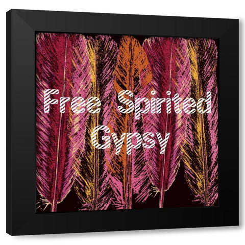 Free Spirited Gypsy Black Modern Wood Framed Art Print by Lewis, Sheldon