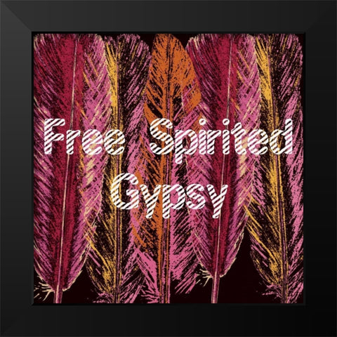 Free Spirited Gypsy Black Modern Wood Framed Art Print by Lewis, Sheldon