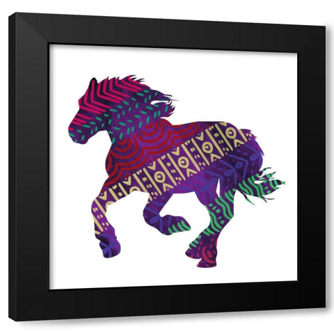 Wild Bohemian Black Modern Wood Framed Art Print with Double Matting by Lewis, Sheldon