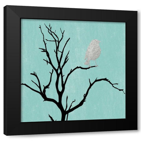 Contemporary Bird 2 Black Modern Wood Framed Art Print by Lewis, Sheldon
