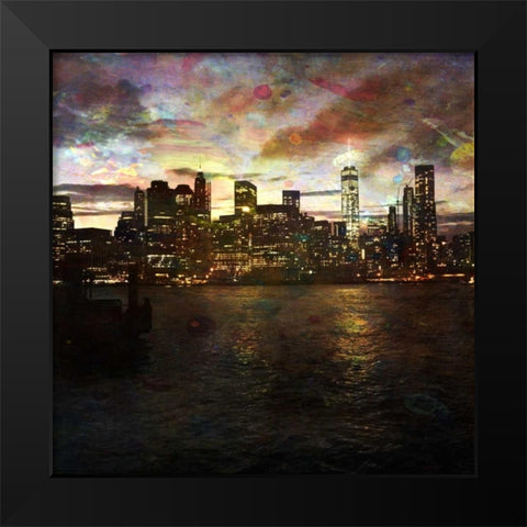 Magical New York Black Modern Wood Framed Art Print by Lewis, Sheldon