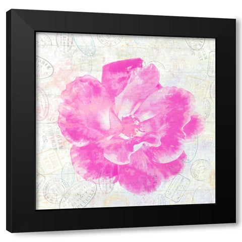 Floral Adevnture Black Modern Wood Framed Art Print by Lewis, Sheldon
