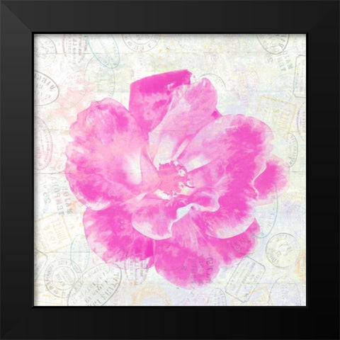 Floral Adevnture Black Modern Wood Framed Art Print by Lewis, Sheldon