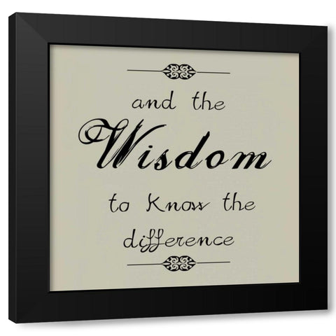 The Wisdom Black Modern Wood Framed Art Print with Double Matting by Lewis, Sheldon