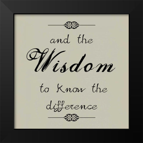 The Wisdom Black Modern Wood Framed Art Print by Lewis, Sheldon