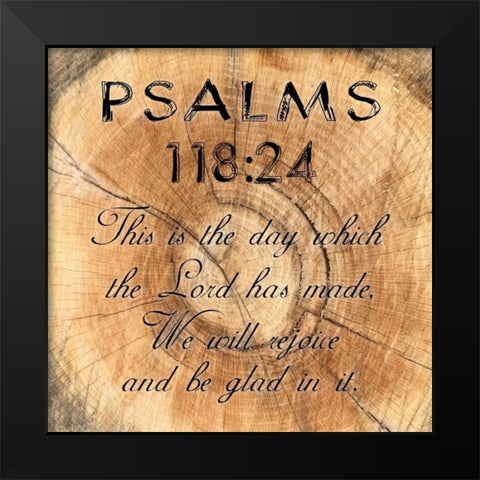 Psalms 118-24 Black Modern Wood Framed Art Print by Lewis, Sheldon