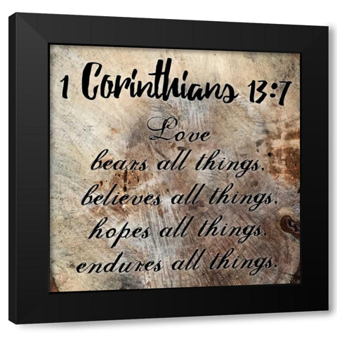 Corinthians Black Modern Wood Framed Art Print with Double Matting by Lewis, Sheldon