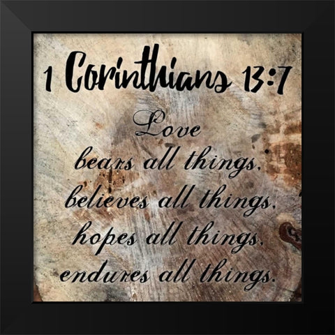 Corinthians Black Modern Wood Framed Art Print by Lewis, Sheldon