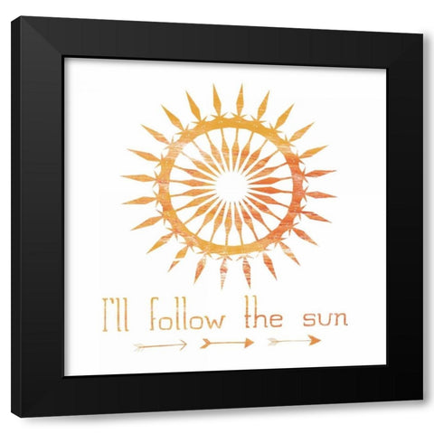 Follow The Sun Black Modern Wood Framed Art Print by Lewis, Sheldon