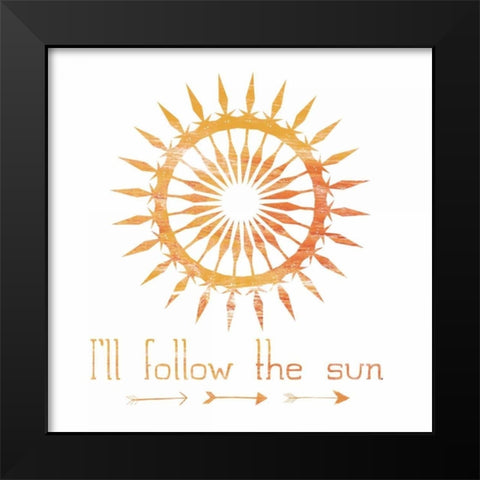 Follow The Sun Black Modern Wood Framed Art Print by Lewis, Sheldon