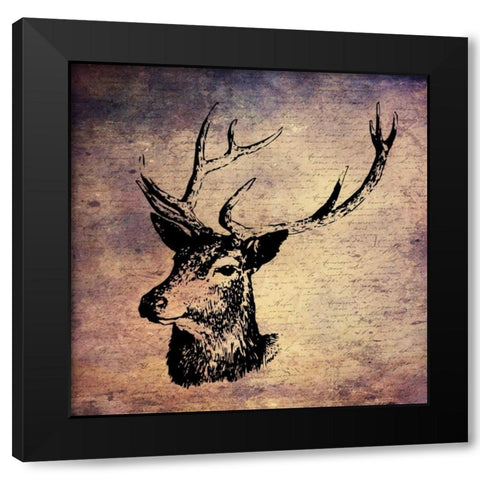 Wood Cabin Black Modern Wood Framed Art Print by Lewis, Sheldon