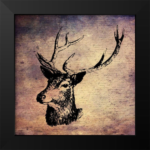 Wood Cabin Black Modern Wood Framed Art Print by Lewis, Sheldon