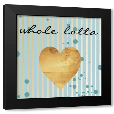 Love Black Modern Wood Framed Art Print by Lewis, Sheldon