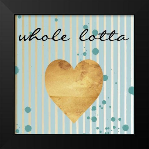 Love Black Modern Wood Framed Art Print by Lewis, Sheldon