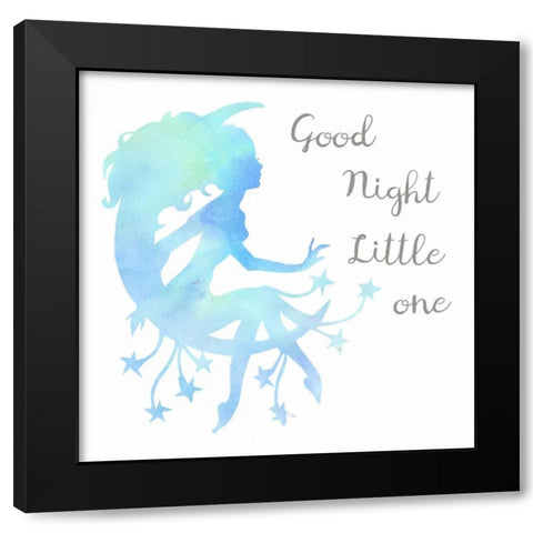 Good Night Black Modern Wood Framed Art Print with Double Matting by Lewis, Sheldon