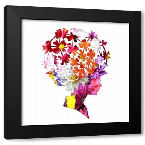 Floral Fashion Black Modern Wood Framed Art Print by Lewis, Sheldon