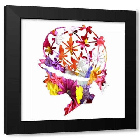 Floral Fashion 2 Black Modern Wood Framed Art Print by Lewis, Sheldon